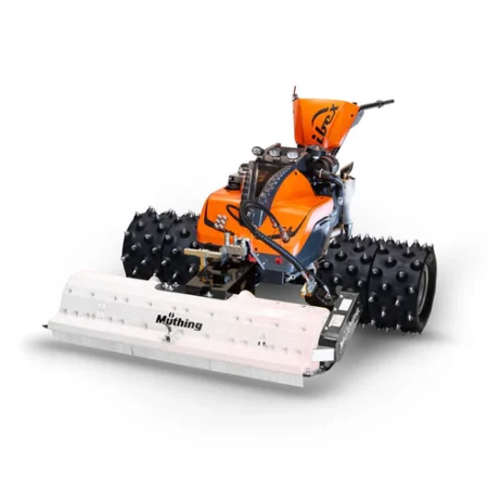 Werkzeugträger motorsense 40ps IBEX-G4 TERRATEC auf unebenem Gelände, Frontansicht, robuster Einsatz für Gartenbau und Landwirtschaft