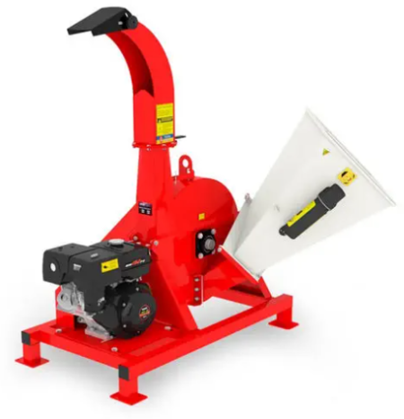 Holzhäcksler MK-100BD Scheibe, 18 PS Motor, Hackgut 5–50 mm, 360° Richtungsänderung, Befestigung auf Anhänger