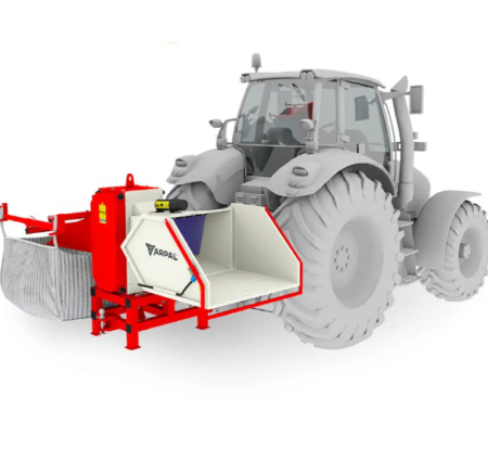 Holzhäcksler AM-200TR Traktor 200 mm 80 PS robust und leistungsstark für Landwirtschaft, Gartenbau und Forstwirtschaft, Frontansicht