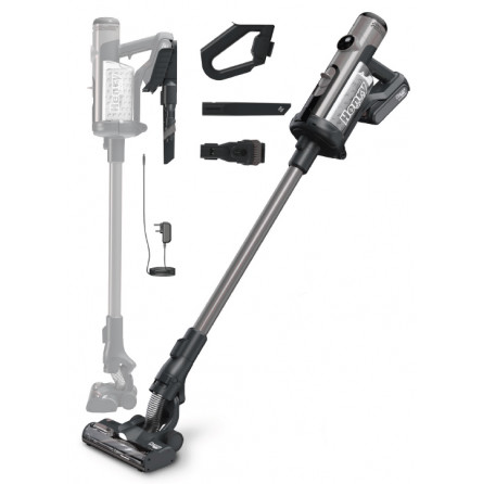 Numatic Henry Quick kabelloser Staubsauger grau mit Akku und Zubehör für flexible Reinigung von Böden, Teppichen und Polstern