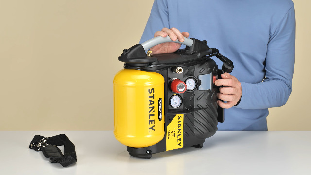 Leiser tragbarer Stanley Ölfreier Luftkompressor 5 L – Bild 2