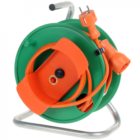 Garten Kabeltrommel 15 m mit Kabel, drei Kupferleiter 1,5 mm² für den Haus- und Gartengebrauch