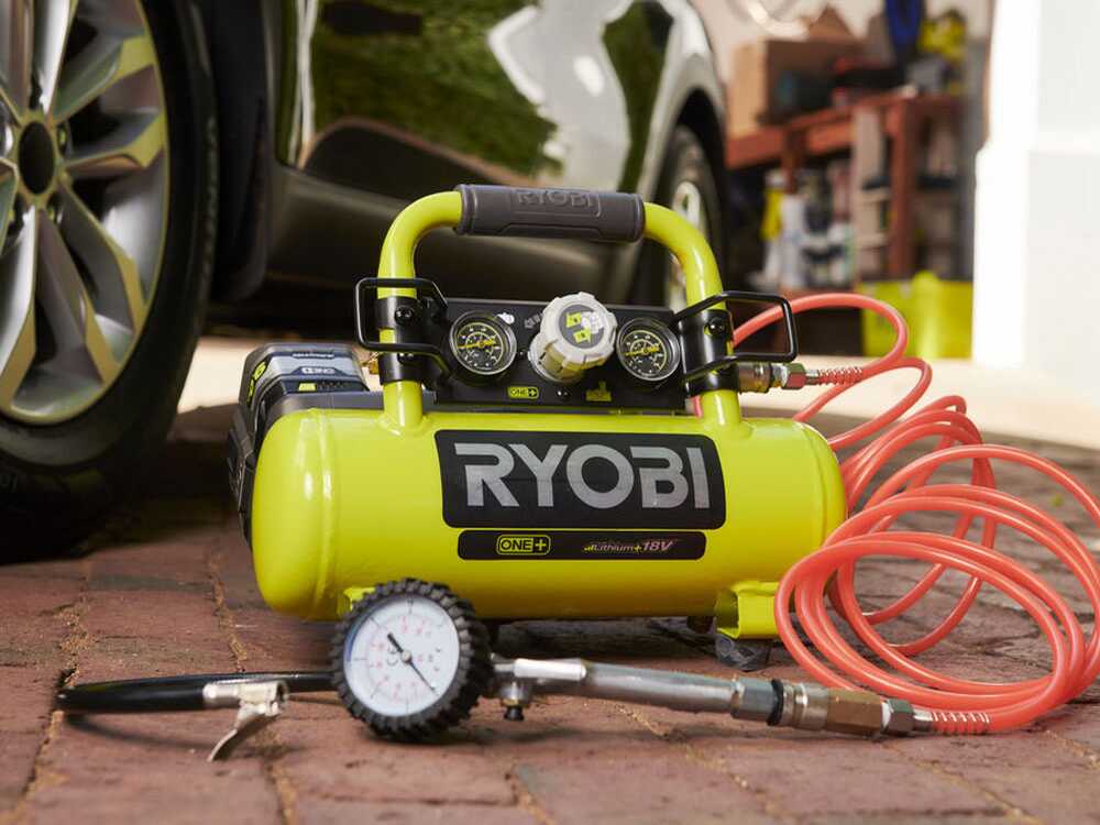 Leiser tragbarer Ryobi Akku-Kompressor 18 V ohne Batterie – Bild 3