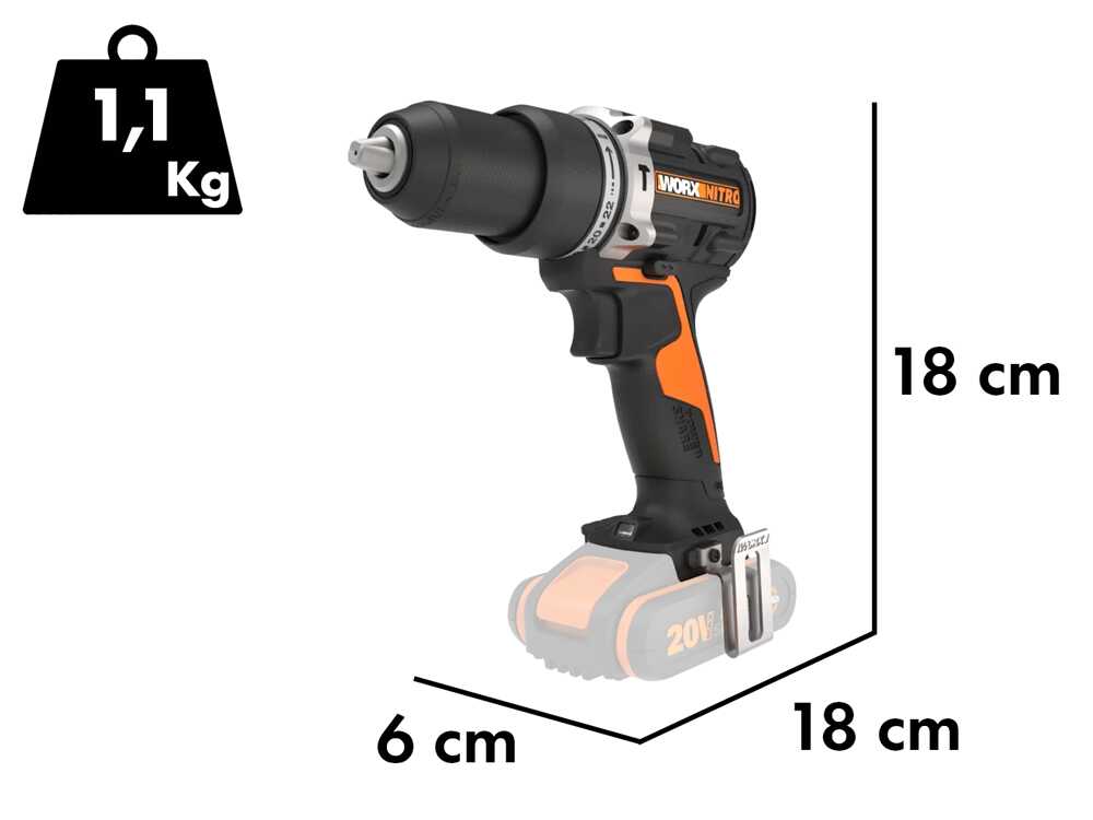 Worx Nitro WX352.9 akku-schlagbohrschrauber 20V kaufen – Bild 14