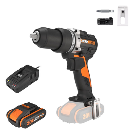 Worx Nitro WX352 Akku-Schlagbohrschrauber 20V/2Ah – vielseitig und leistungsstark für Heimwerkerprojekte.